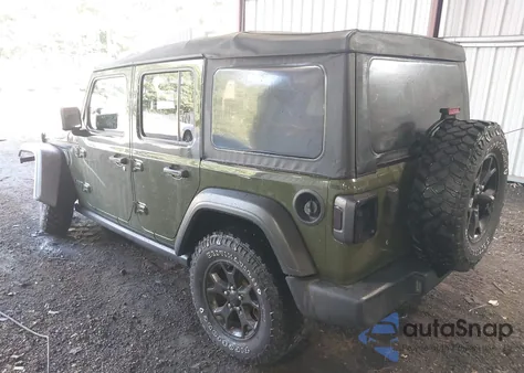 2020 Jeep Wrangler Unlimited Willys Sport 4X4 z USA, uszkodzony, nr VIN 1C4HJXDGXLW309945
